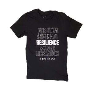 Equinox Women's Black Freedom‎ Strength Power Workout T-Shirt Small